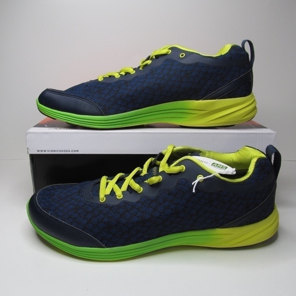 Vionic Shoes - Vionic Python 335/VS025 Navy / Yellow Running Shoes Sneakers